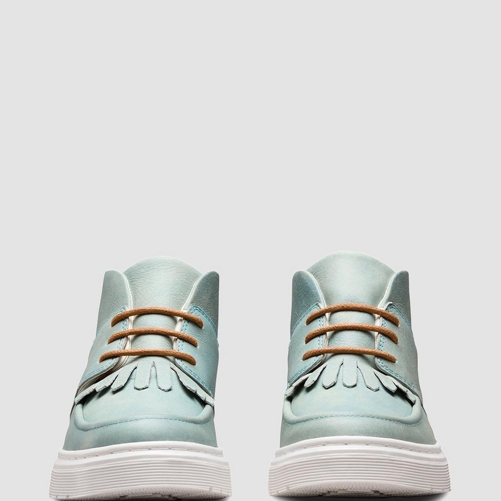 Dr. Martens Jamima San Diego Blue Green Leather Chukka Boots Size 8 - Picture 4 of 11